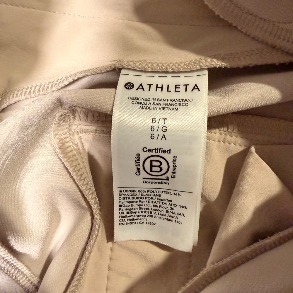 Athleta High-Rise Cropped Straight Pants in Light Beige - Picture 15 of 16